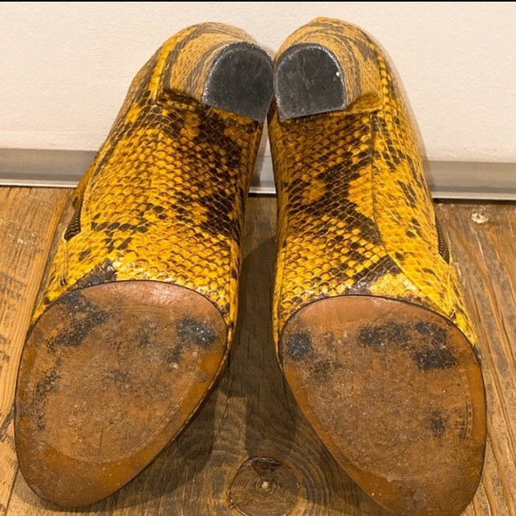 Zara Yellow Python Boot Size 38 US 7 - Picture 4 of 4